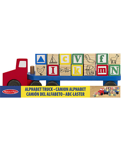 Melissa & Doug Furgoncino in Legno Alfabeto - 30 Pezzi - Ottima idea regalo! Macchine e Trenini  in Legno