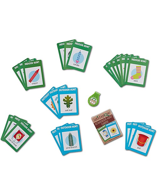 Melissa & Doug Gioco Caccia al Tesoro in Lingua Inglese - Indoor/Outdoor - Esploriamo! Giochi da Esterno_