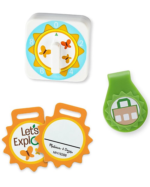 Melissa & Doug Gioco Caccia al Tesoro in Lingua Inglese - Indoor/Outdoor - Esploriamo! Giochi da Esterno_