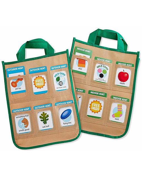 Melissa & Doug Gioco Caccia al Tesoro in Lingua Inglese - Indoor/Outdoor - Esploriamo! Giochi da Esterno_