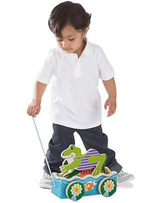 Melissa & Doug Gioco da Tirare e Spingere in Legno Rane Giochi da Tirare e Spingere