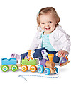 Melissa & Doug Gioco da Tirare e Spingere in Legno Trenino - Animali della Fattoria Trainabili