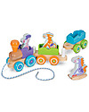 Melissa & Doug Gioco da Tirare e Spingere in Legno Trenino - Animali della Fattoria Trainabili