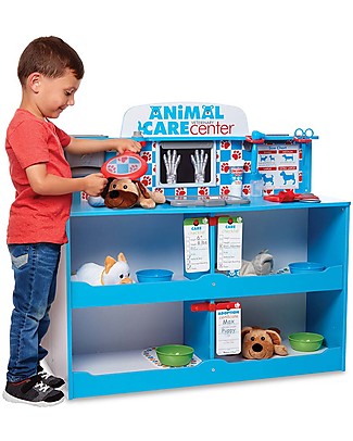 Melissa & Doug Gioco di Attività - Clinica Veterinaria e Toelettatura Peluche Far finta di