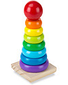 Melissa & Doug Gioco Educativo in Legno Anelli da Impilare Arcobaleno Incastri in Legno