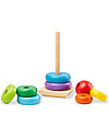 Melissa & Doug Gioco Educativo in Legno Anelli da Impilare Arcobaleno Incastri in Legno