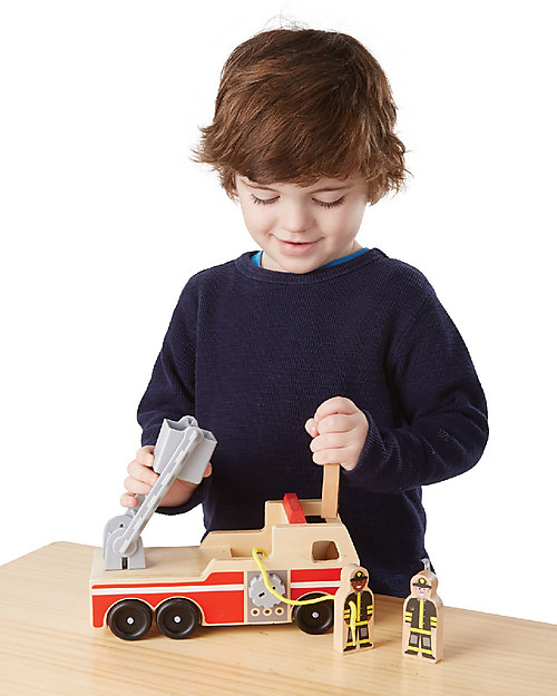 Melissa & Doug Gioco in Legno Camioncino dei Pompieri Macchine e Trenini  in Legno