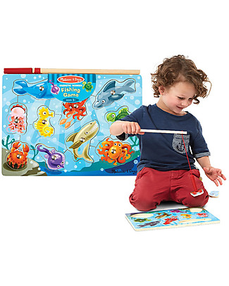 Melissa & Doug Gioco in Legno con Tessere Magnetiche Pesca - Acchiappa i pesciolini! Giochi da Tavolo