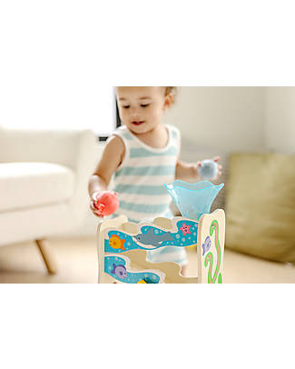 Melissa & Doug Gioco Rollables Ocean Slide - Squalo/Granchio e Polpo - FSC Mix 70% FSC-Certified Materials Incastri in Legno