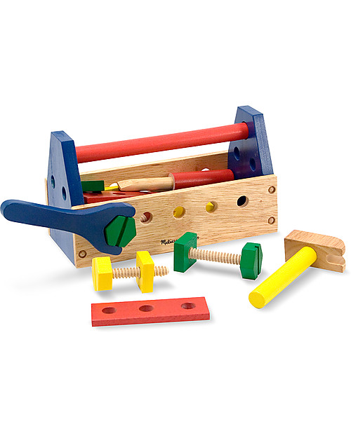 Melissa & Doug Kit degli Attrezzi in Legno - 24 Pezzi - Ottima idea regalo! Attrezzi in Legno