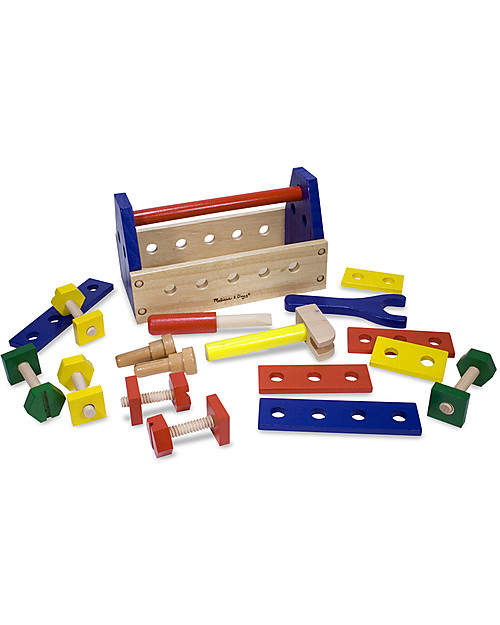 Melissa & Doug Kit degli Attrezzi in Legno - 24 Pezzi - Ottima idea regalo! Attrezzi in Legno