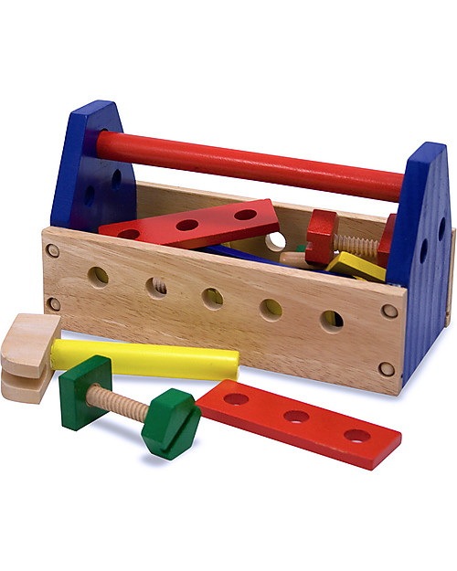 Melissa & Doug Kit degli Attrezzi in Legno - 24 Pezzi - Ottima idea regalo! Attrezzi in Legno