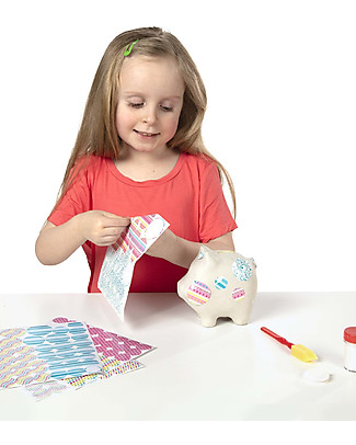Melissa & Doug Kit Fai da Te Decoupage Made Easy - Maialino Salvadanaio Kit Fai Da Te