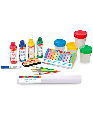 Melissa & Doug Kit Piccolo Artista - Set di Colori e Rotolo da Cavalletto per Dipingere Disegnare e Colorare