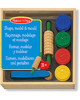 Melissa & Doug Kit Shape Model & Mould - Include pongo + 5 timbri e 4 strumenti - Ottima idea regalo! Kit Fai Da Te