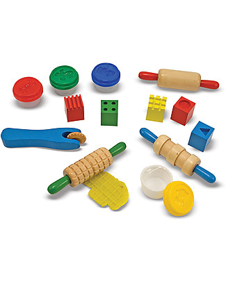 Melissa & Doug Kit Shape Model & Mould - Include pongo + 5 timbri e 4 strumenti - Ottima idea regalo! Kit Fai Da Te