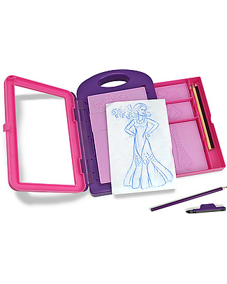 Melissa & Doug Kit Stilista di Moda - Include 4 Matite Colorate - 14 Pezzi - Ideale anche in viaggio! Kit Fai Da Te