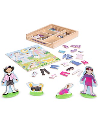Melissa & Doug Migliori Amiche, Vestiti Magnetici da Combinare - Ottima Idea Regalo! Figurine e Set da Gioco