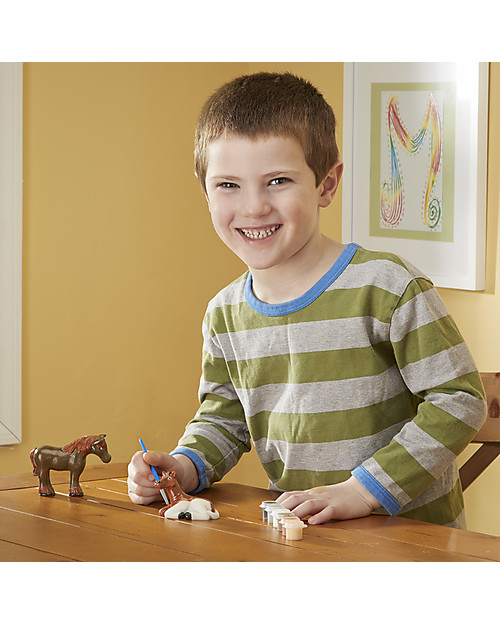 Melissa & Doug Mini Cavalli da Dipingere - Con due cavalli + colori e pennello! Disegnare e Colorare