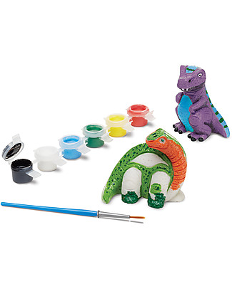 Melissa & Doug Mini Dinosauri da Dipingere - Pennello e colori inclusi! Disegnare e Colorare