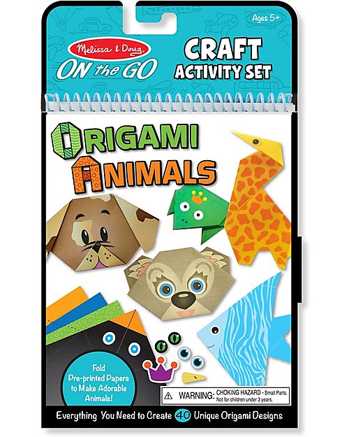 Melissa & Doug Origami On the Go - Animali - 40 animali differenti, 3  livelli di difficoltà! unisex (bambini)