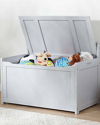 Melissa & Doug OUTLET - Cassapanca Giocattoli per Cameretta in Legno - Grigio - 83x48x61 cm - Pezzo di Showroom Contenitori Porta Giochi