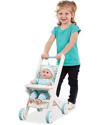 Melissa & Doug Passeggino per Bambole in Legno - Cuori Multicolor Carrozzine per Bambole