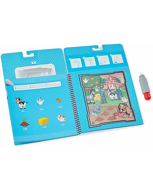 Melissa & Doug Paw Patrol - 4 Cartoncini Magici da Colorare Water Wow - Sky- con Penna ad Acqua Ricaricabile Disegnare e Colorare
