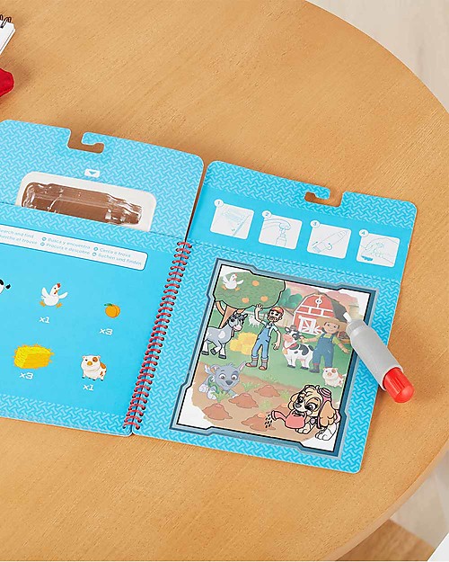 Melissa & Doug Paw Patrol - 4 Cartoncini Magici da Colorare Water Wow - Sky- con Penna ad Acqua Ricaricabile Disegnare e Colorare