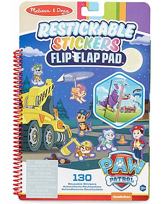 Melissa & Doug Paw Patrol - Adesivi Riutilizzabili + Libro Illustrato con Salvataggi Adesivi e Timbri