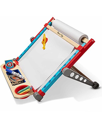 Melissa & Doug Paw Patrol - Cavalletto Portatile con Lavagna + Magnete + Porta Rotolo Disegnare e Colorare