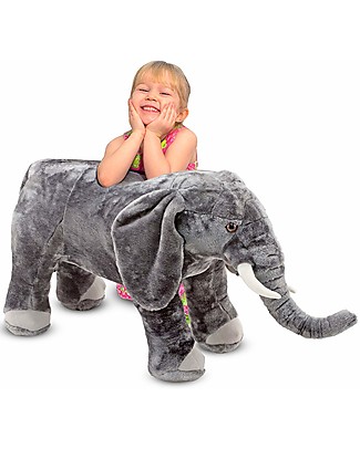 Melissa & Doug Peluche Elefante - 48x83 cm - Soffice e Duraturo Peluche