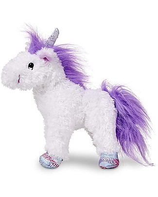 Melissa & Doug Peluche Unicorno Misty - 25x23 cm - Soffice e Glietterato! Peluche