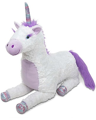 Melissa & Doug Peluche Unicorno Misty - 66x106 cm - Soffice e Glietterato! Peluche