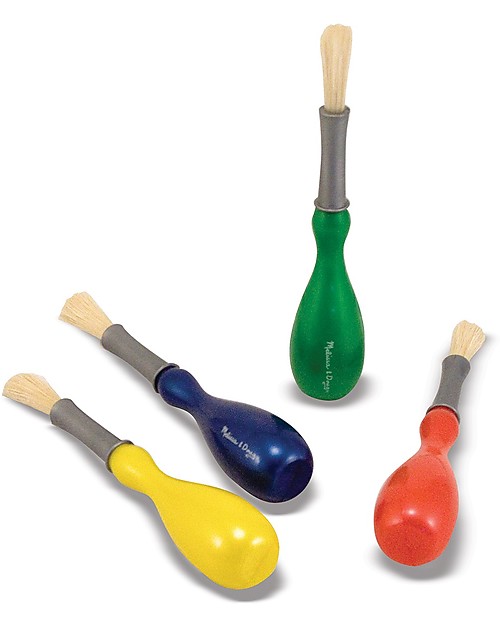 Melissa & Doug Pennelli Giganti - Set di 4 Pennelli Disegnare e Colorare