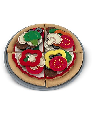 Melissa & Doug Pizza in Feltro da Condire - 40 Ingredienti per Tutti i Gusti! Cibo Finto
