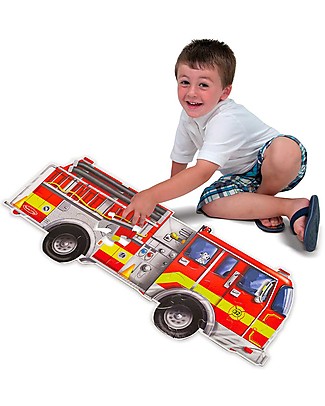 Melissa & Doug Puzzle Gigante da Pavimento - Camion dei Pompieri - 24 pezzi Puzzle