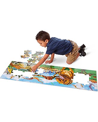 Melissa & Doug Puzzle Gigante da Pavimento - Terra dei Dinosauri - 48 pezzi Puzzle