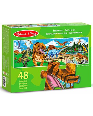 Melissa & Doug Puzzle Gigante da Pavimento - Terra dei Dinosauri - 48 pezzi Puzzle