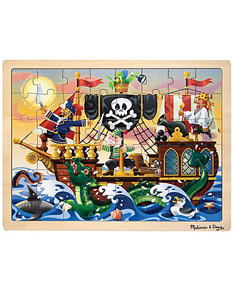 Melissa & Doug Puzzle in Legno Avventure dei Pirati - 48 pezzi Puzzle