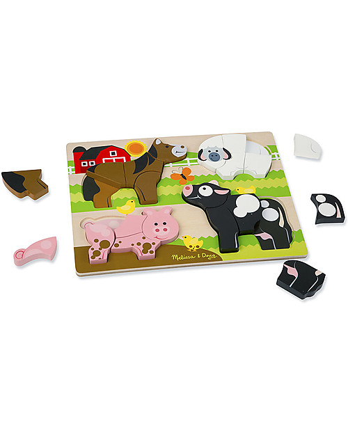 Puzzle Legno Unicorni E Arcobaleno - 6 Pezzi Per Bambini 2+ Anni, Melissa & Doug