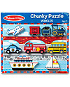Melissa & Doug Puzzle in Legno Veicoli - 9 pezzi grandi Incastri in Legno