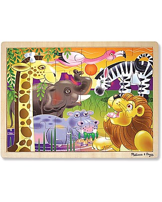 Melissa & Doug Puzzle Savana Africana - Legno - 24 Pezzi Puzzle