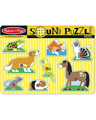 Melissa & Doug Puzzle Sonoro Animali - 8 Pezzi Puzzle