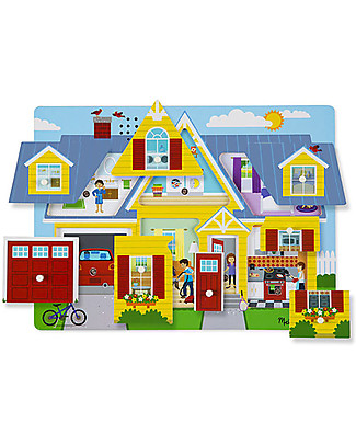 Melissa & Doug Puzzle Sonoro in Legno - Casa Puzzle