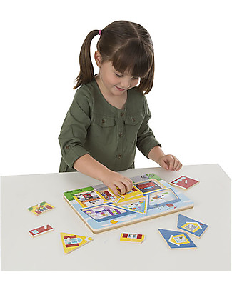 Melissa & Doug Puzzle Sonoro in Legno - Casa Puzzle