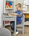 Melissa & Doug Scrivania Apribile con Sedia in Legno - Grigio - per Bambini Scrivanie