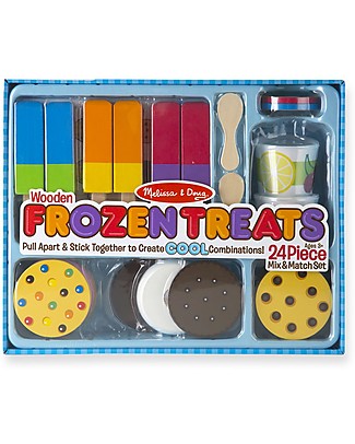 Melissa & Doug Set dei Gelati in Legno, 24 pezzi - Ottima idea regalo! Far finta di
