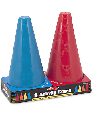 Melissa & Doug Set di 8 Coni - Include guida per giochi all'aperto Giochi da Esterno_