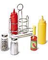 Melissa & Doug Set di Condimenti - Salse + Sale e Pepe Cibo Giocattolo